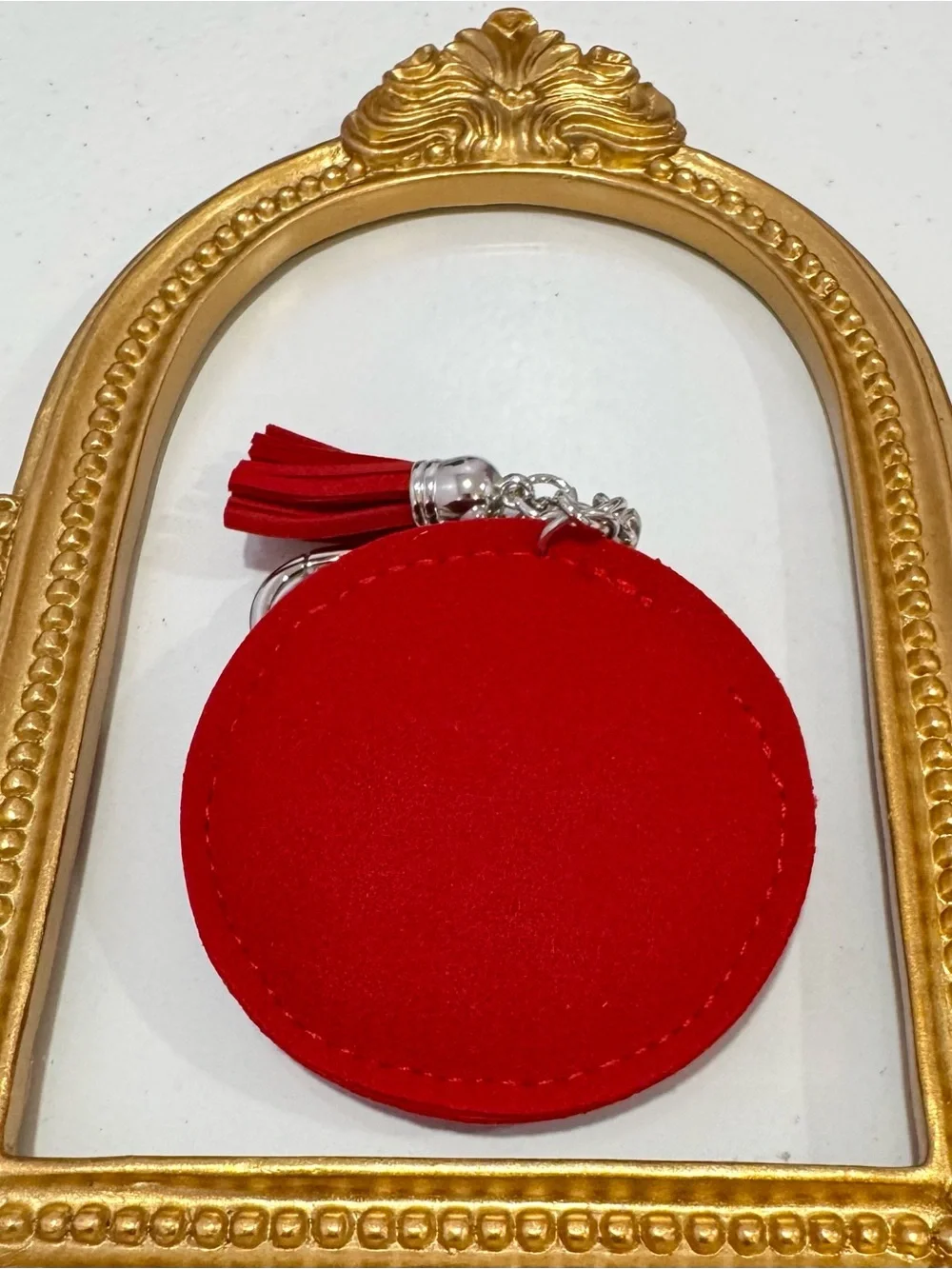 New Red Crystal 'P' Tassel Keychain